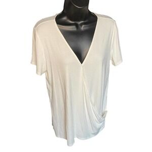 Loft Outlet NWT White Wrapped Blouse Size Medium